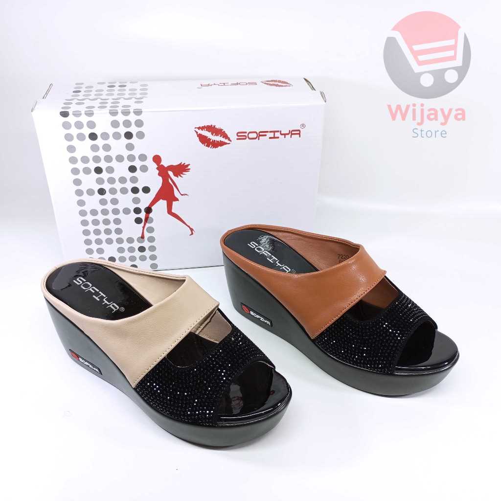 Sofiya 7220 Sendal Wedges Fashion Wanita Sandal Pesta Cewek Import