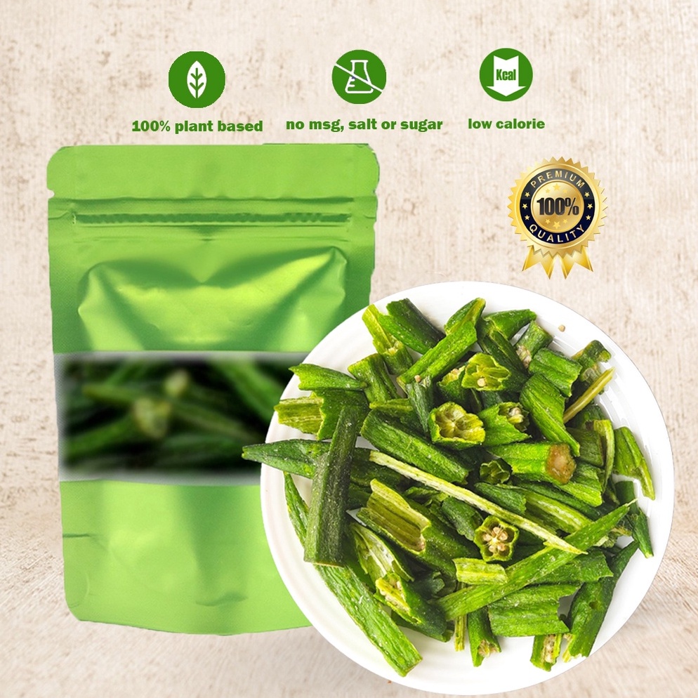 

PKS866 READY STOK Ocra Crumbs Crunchy Veggie Ocra Crisp Keripik Okra Patahan Okra Kering Crunchgie Dried Ocra
