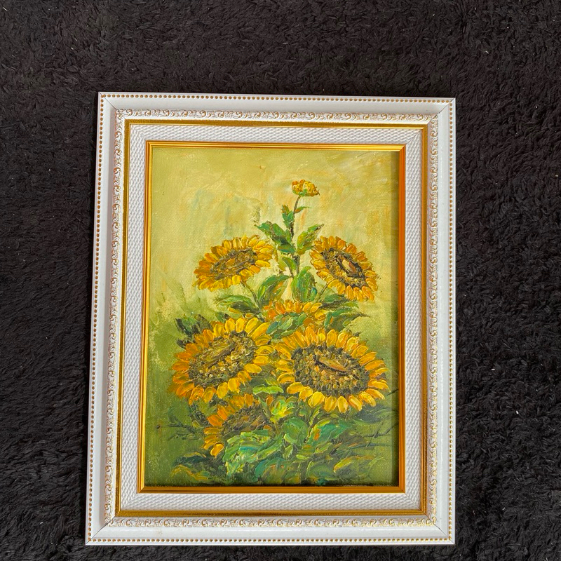 Lukisan bunga matahari | lukisan dinding | dekorasi rumah