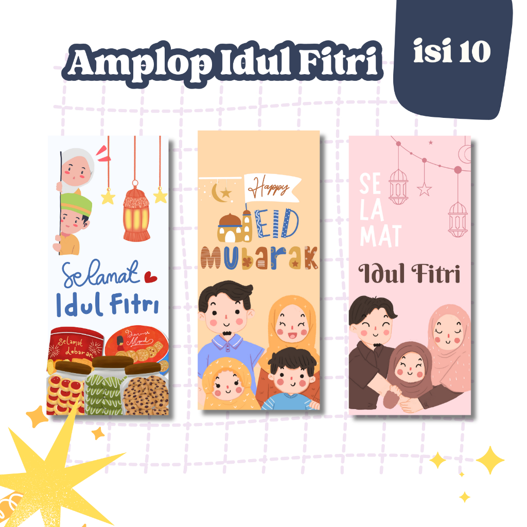 

Amplop Lebaran / Idul Fitri Eksklusif dan Unik Isi 10pcs [Amplop Panjang]