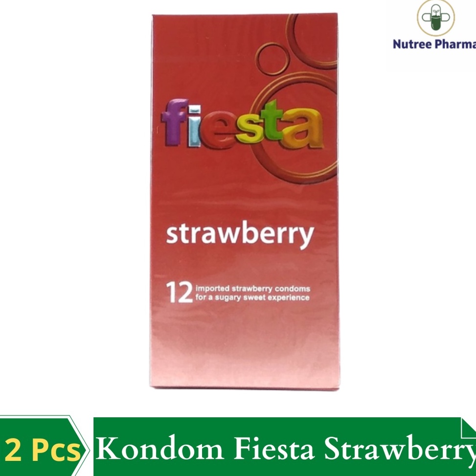 XQM976 PROMO ALE KONDOM SUTRA FIESTA STRAWBERRY ISI 12 PCS