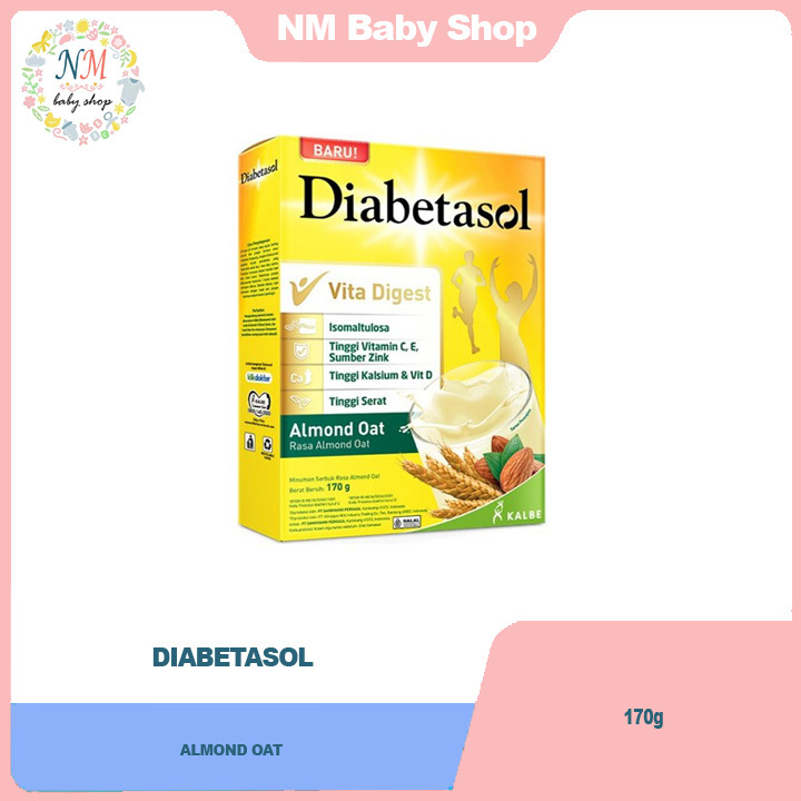 

DIABETASOL ALMOND OAT 170GR SUSU DEWASA NUTRISI KHUSUS DIABETES 170 GR SSKD