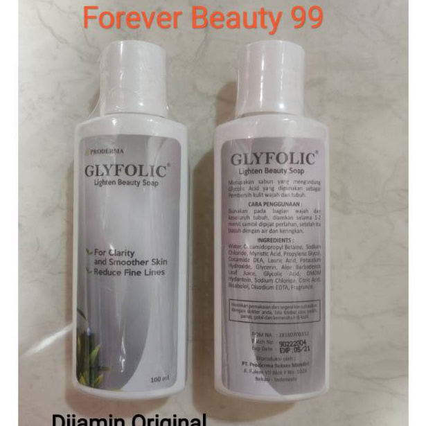 EOK311 KODE 192 Glyfolic lighten beauty soap  sabun pencerah  angkat sel kulit mati
