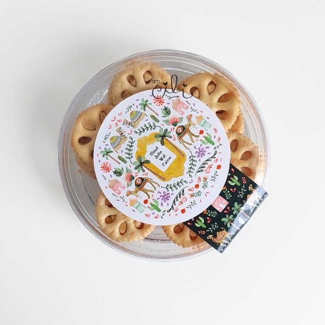 

(SIF120) Stiker idul fitri lebaran AFKAR(PITA) untuk toples paperbag dus kotak iamcili diameter 8cm [25pcs]