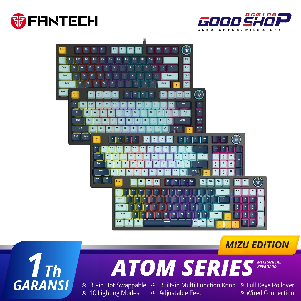 Fantech ATOM96 MK890 RGB Keyboard Gaming Mechanical Full Size