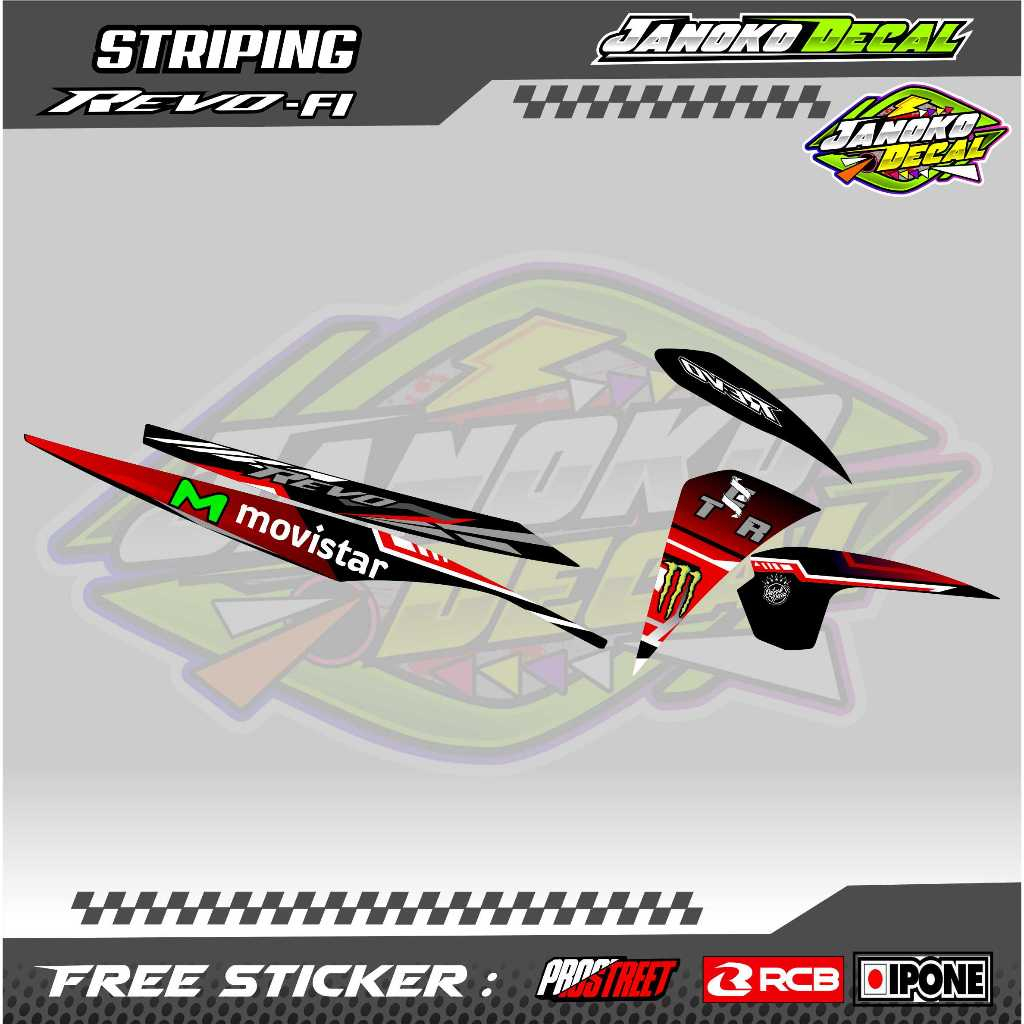 STRIPING VARIASI MOTOR HONDA REVO FI/ STICKER LIST VARIASI HONDA REVO FI