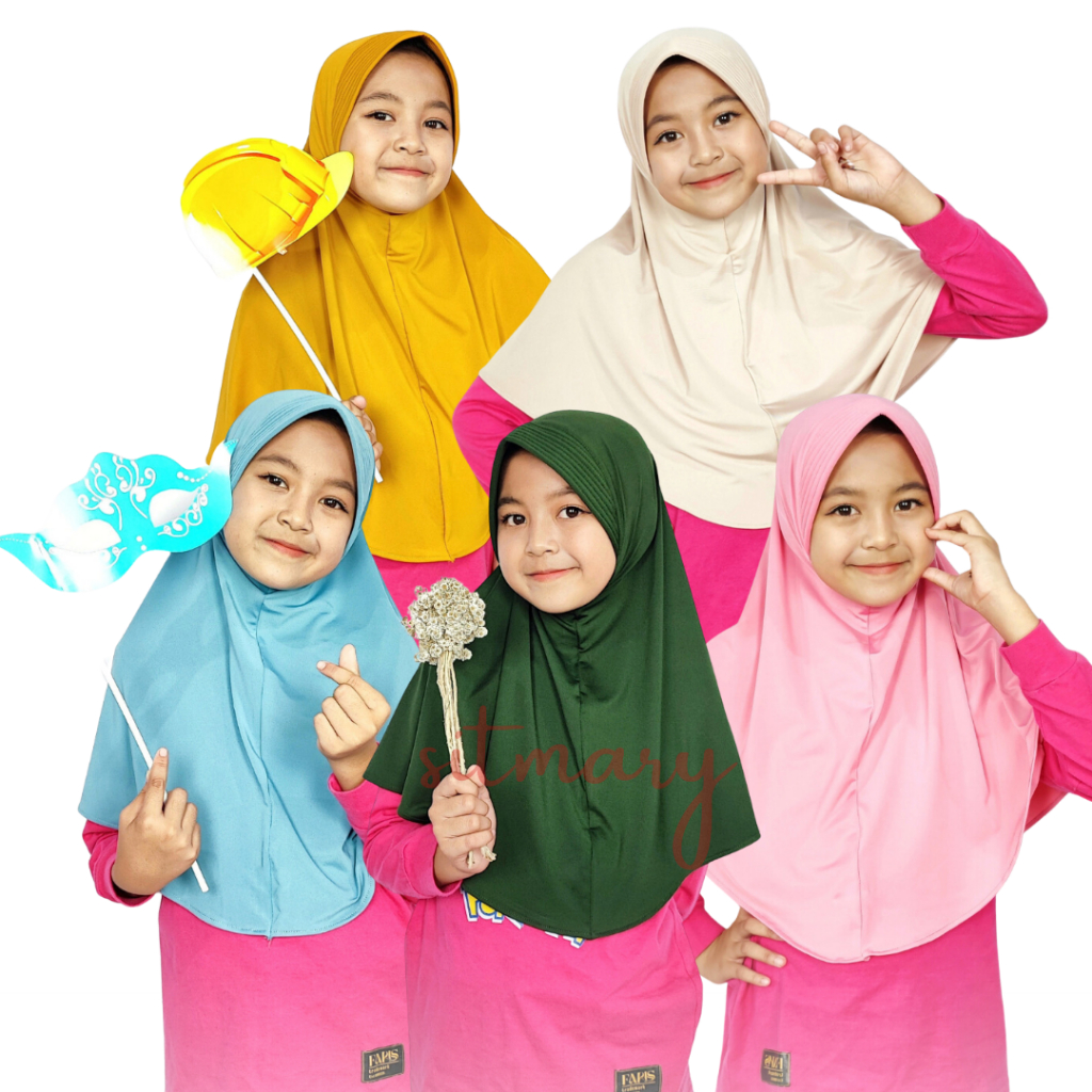ꜱɪᴛᴍᴀʀʏ Hijab Instan Anak Jersey | Nadia