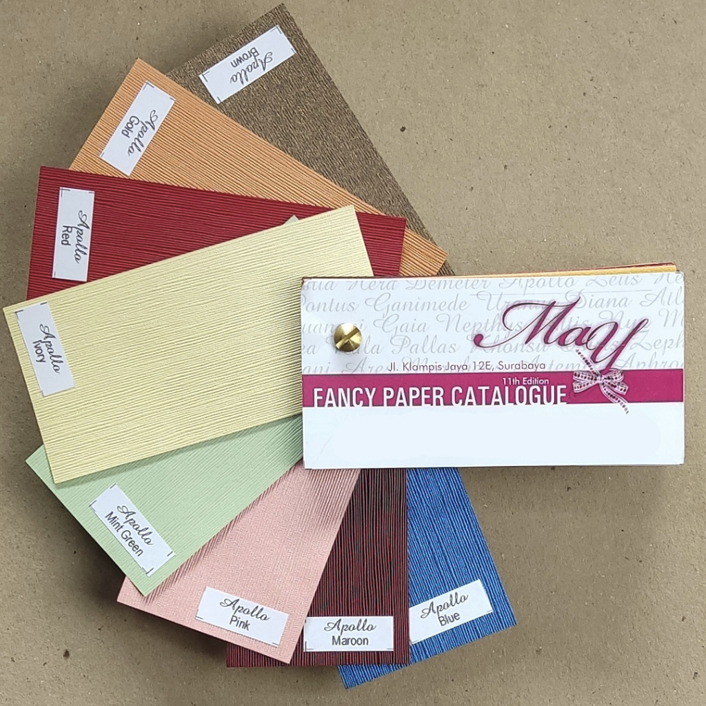 

Kertas Kado Fancy Paper (APOLLO Brown, Maroon, Red, Pink, Ivory, Gold, Blue, Mint Green)