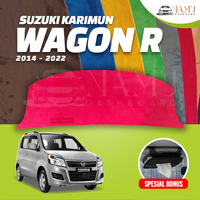 ALAS BULU DASHBOARD MOBIL KARIMUN WAGON R - COVER KARPET PELINDUNG DASBOR SUZUKI 2014 2015 2016-2022