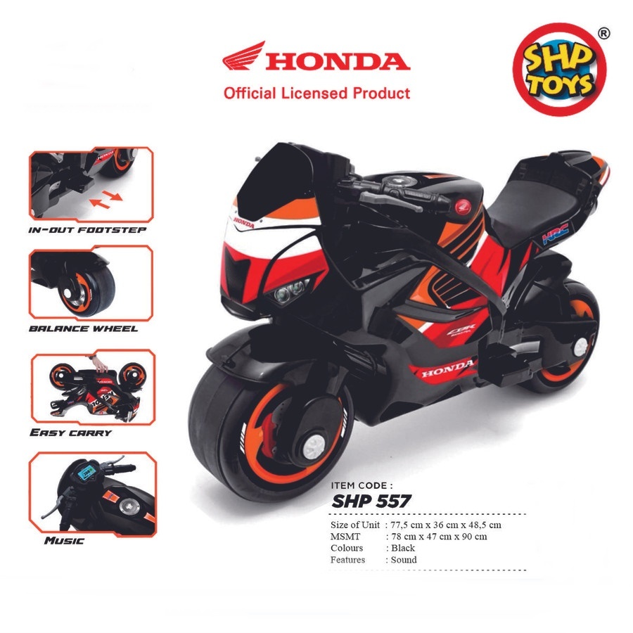 Motor balap anak Mainan anak motor dorong SHP Toys 557