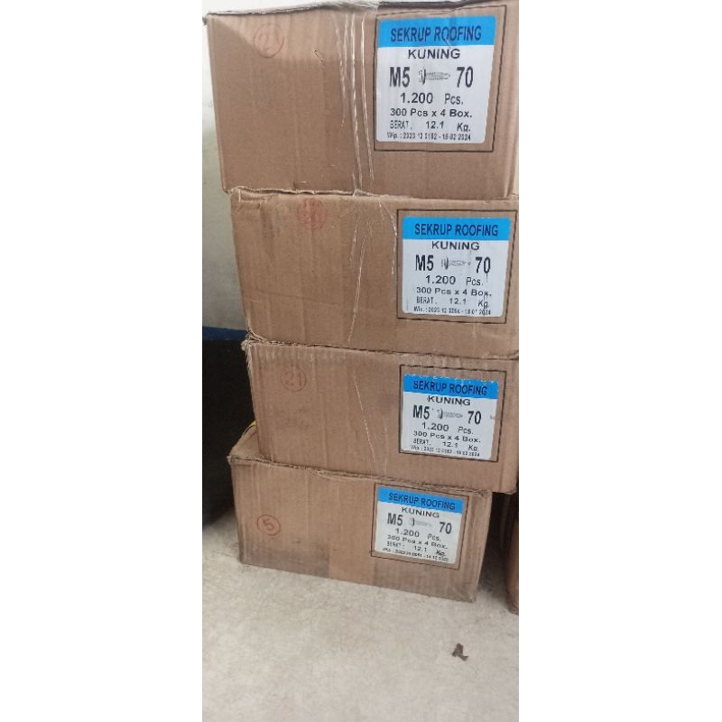 Baut Roofing M5X70 Kuning