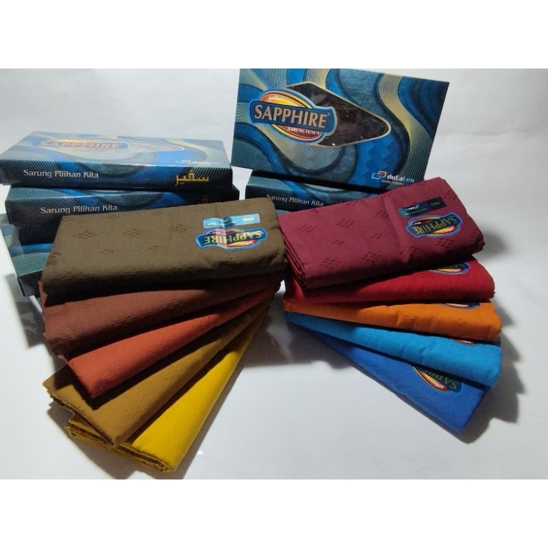 Sarung Laki-laki Dewasa SAPPHIRE Polos Warna Dobby
