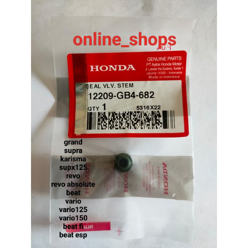 seal klep oring klep honda grand supra karisma suprax125 beat vario beat fi vario125 beat esp vario1