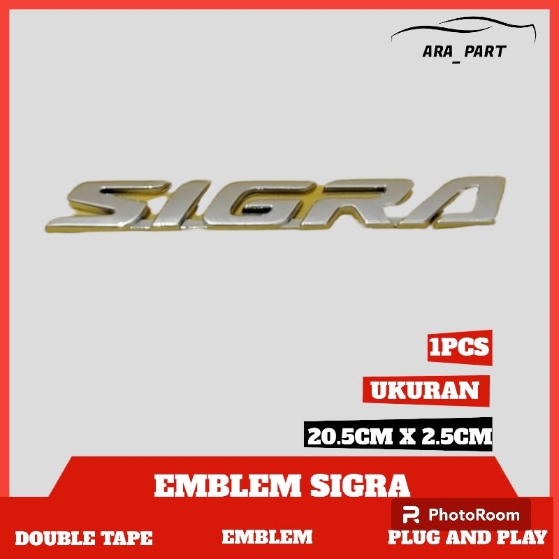 1PCS EMBLEM ATAU LOGO TULISAN SIGRA/EMBLEM MOBIL CALYA SIGRA/EMBLEM TULISAN SIGRA