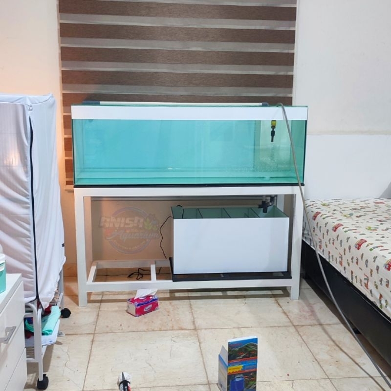 PAKET AQUARIUM 150X50X50 & RAK HOLO & SUMP FILTER