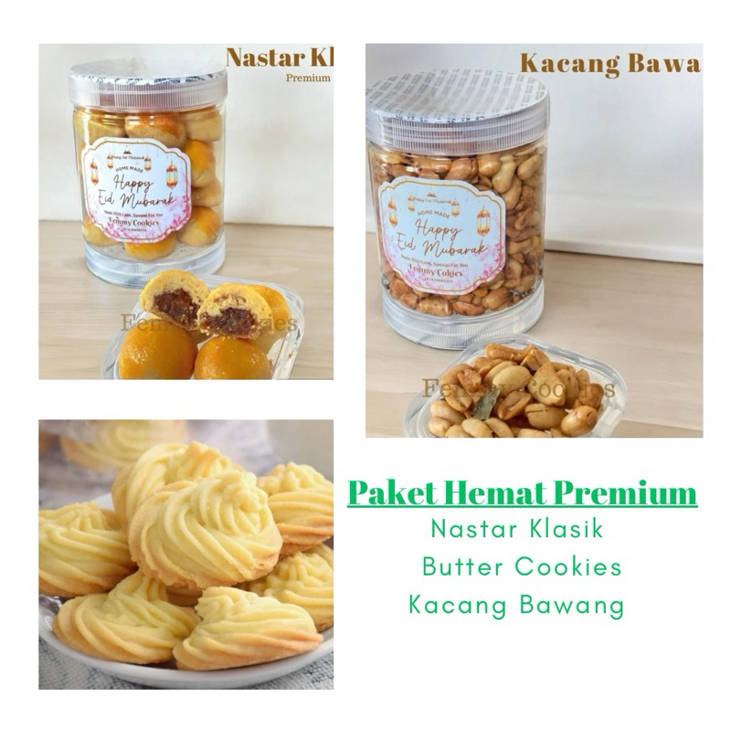 

Paket Hemat Premium Cookies / Kue Kering Lebaran / Cookies Lebaran / Promo / Butter Cookies / Nastar / Kastengel / Keju Edam / Renyah / Lumer