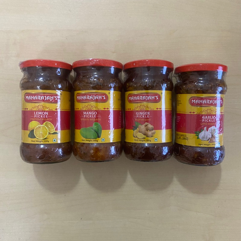 

(Maharajah’s) Lemon Pickle / Garlic Pickle / Ginger Pickle (300 grams)(Acar Lemon / Bawang Putih / Jahe)