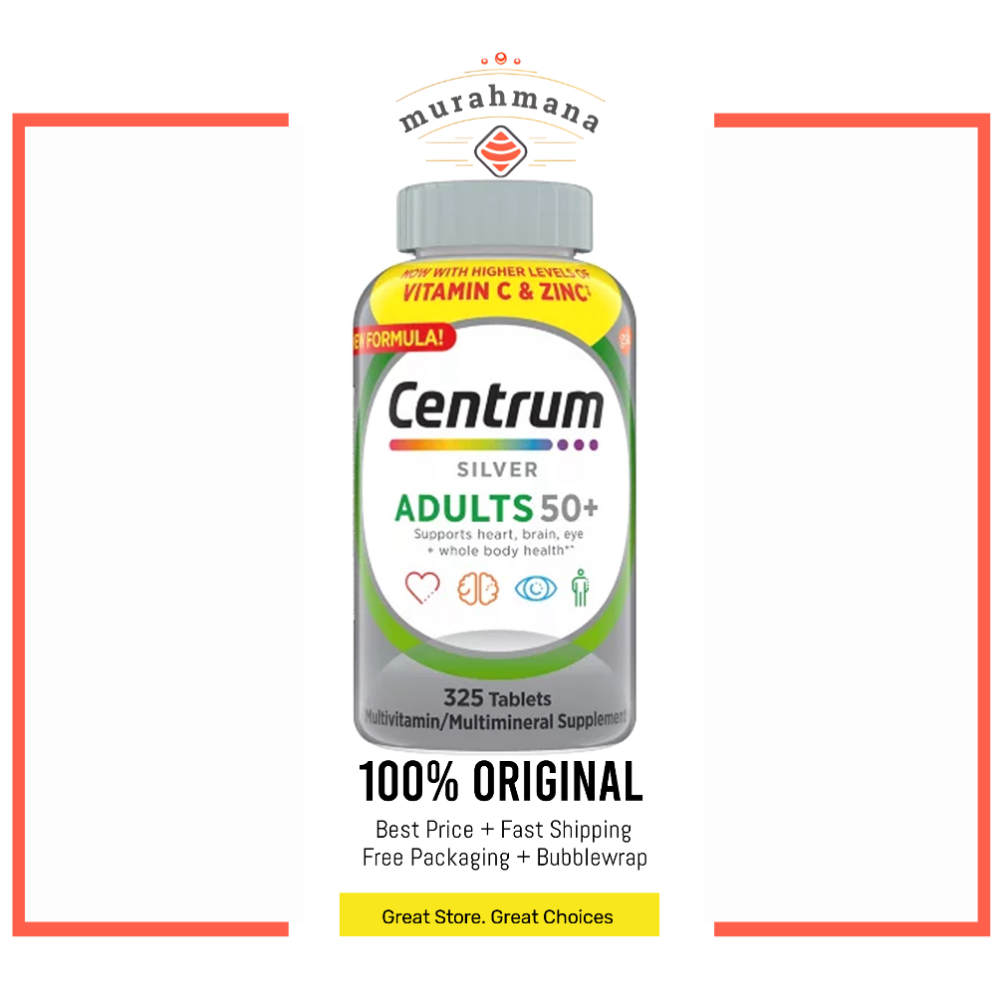 CENTRUM Silver Multivitamin Adults 50+ (325 Tablets) NEW Formula 100% Original USA