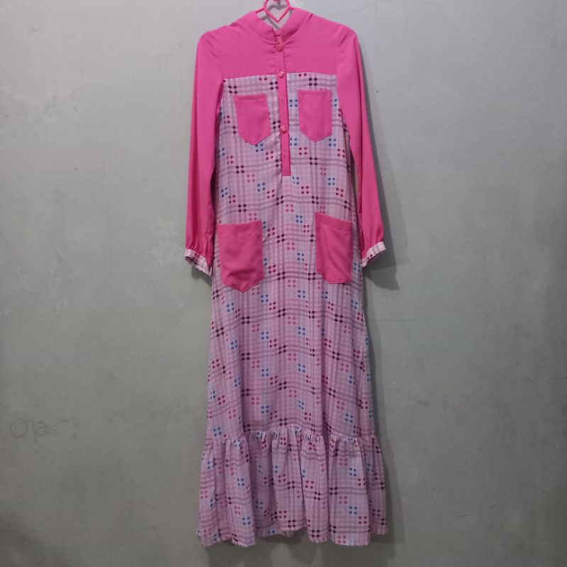 [PRELOVED BEKAS lebaran] pakaian Gamis dress fashion muslim anak perempuan remaja SMP