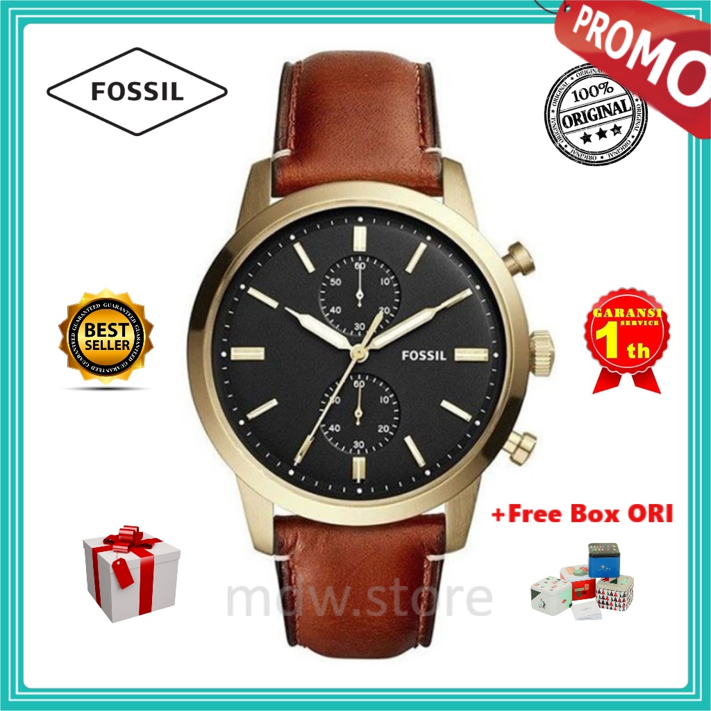 Fos sil Original Townsman Chronograph Type FS5338 FS 5338 Jam Tangan Pria