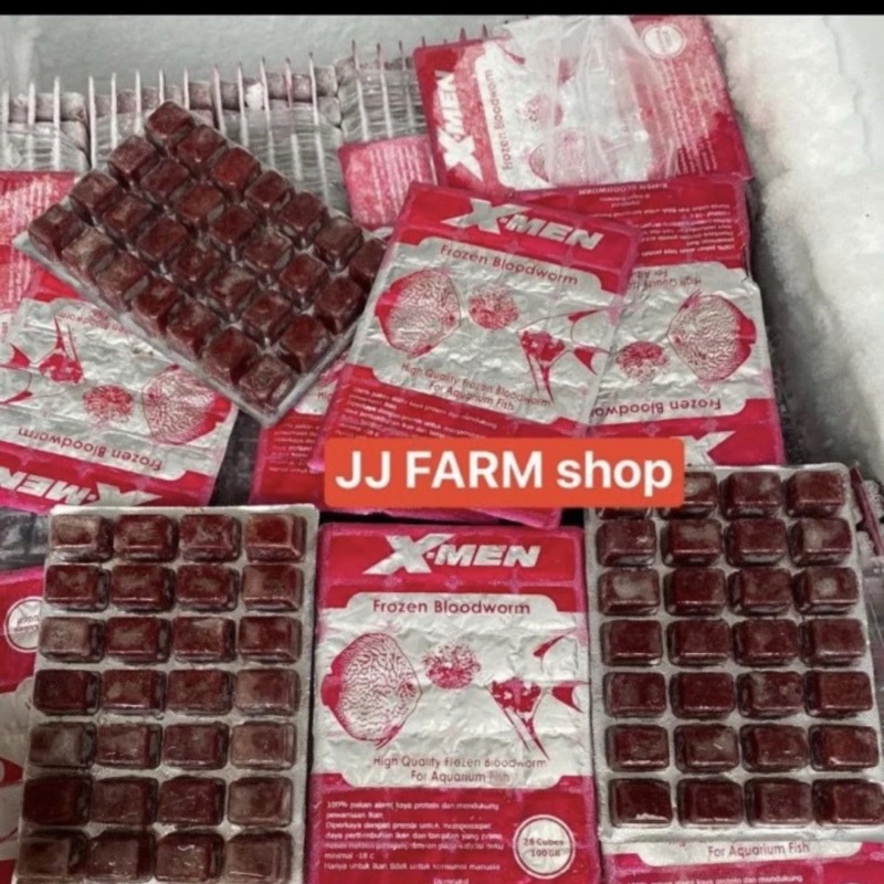 cacing beku kapsul bloodworm kualitas bagus fresh merah jamin ok hanya GOJEK & GRAB