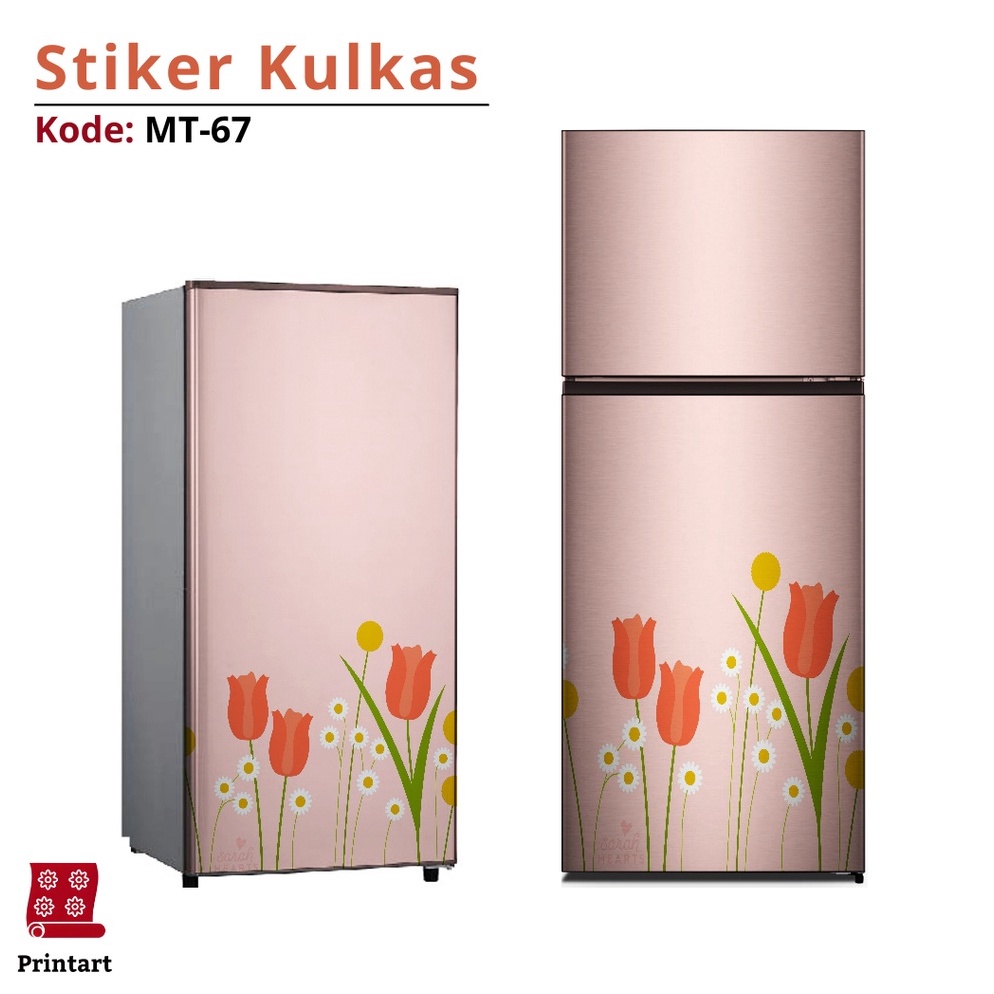 VIJ138 Cuci gudang Stiker Kulkas 1 Pintu dan 2 Pintu motif Minimalist kode MT67