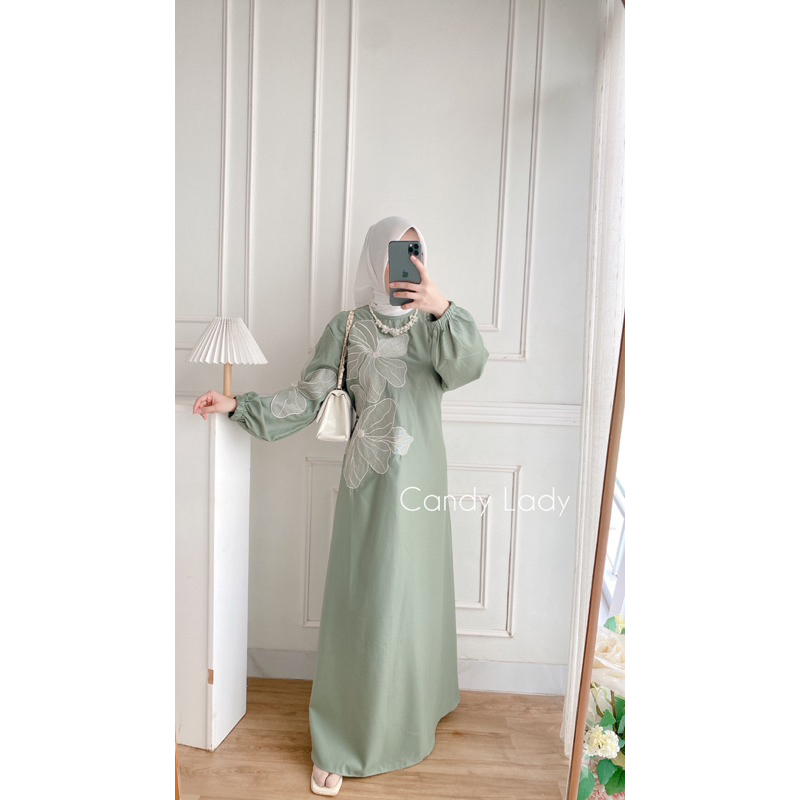 CANDY LADY Nabela Sarimbit Maxi  / Gamis Wanita Terbaru