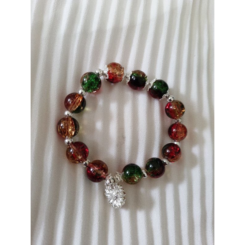 Gelang Wanita Korea / Gelang Mute Manik Manik Kristal / Aksesoris Tangan Lucu