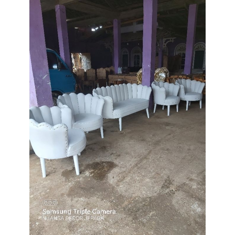 kursi pelaminan retro/kursi pelaminan kerang/kursi manten retro/kursi pelaminan jepara