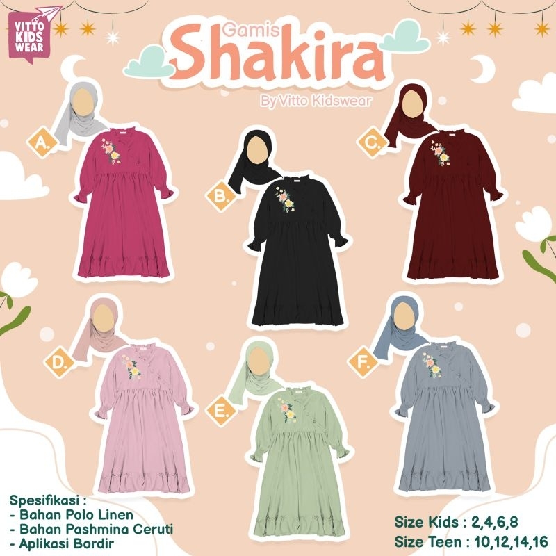 GAMIS SHAKIRA VITTO KIDSWEAR / GAMIS ANAK SHAKIRA VITTO KIDSWEAR