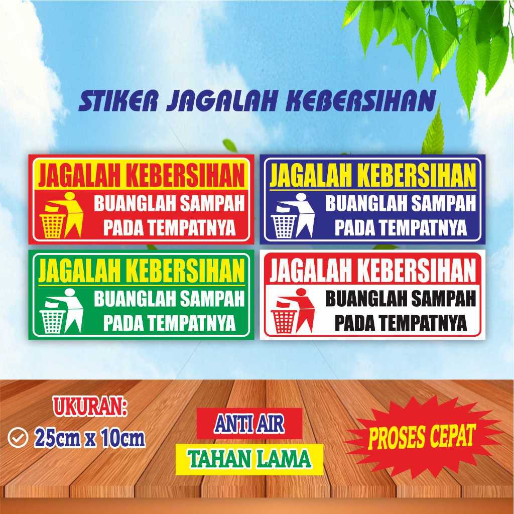 

Cetak Print Logo Stiker Jagalah Kebersihan Buang Sampah Murah