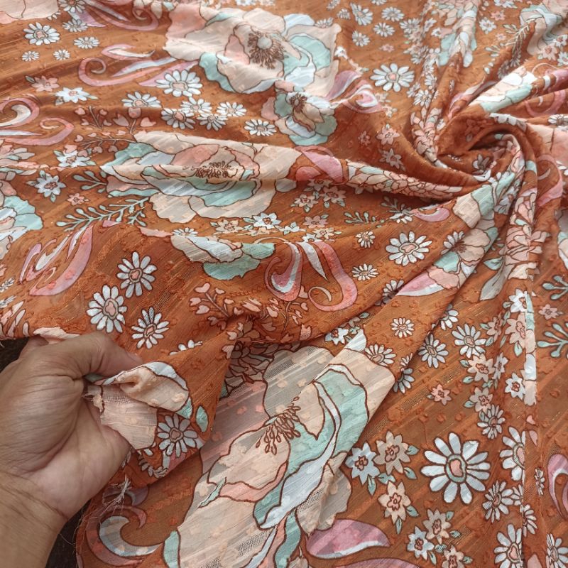 NEW -- kain ceruty yoryu rubiah // kain rubiah motif premium // kain ceruty uragiri // kain glitter 