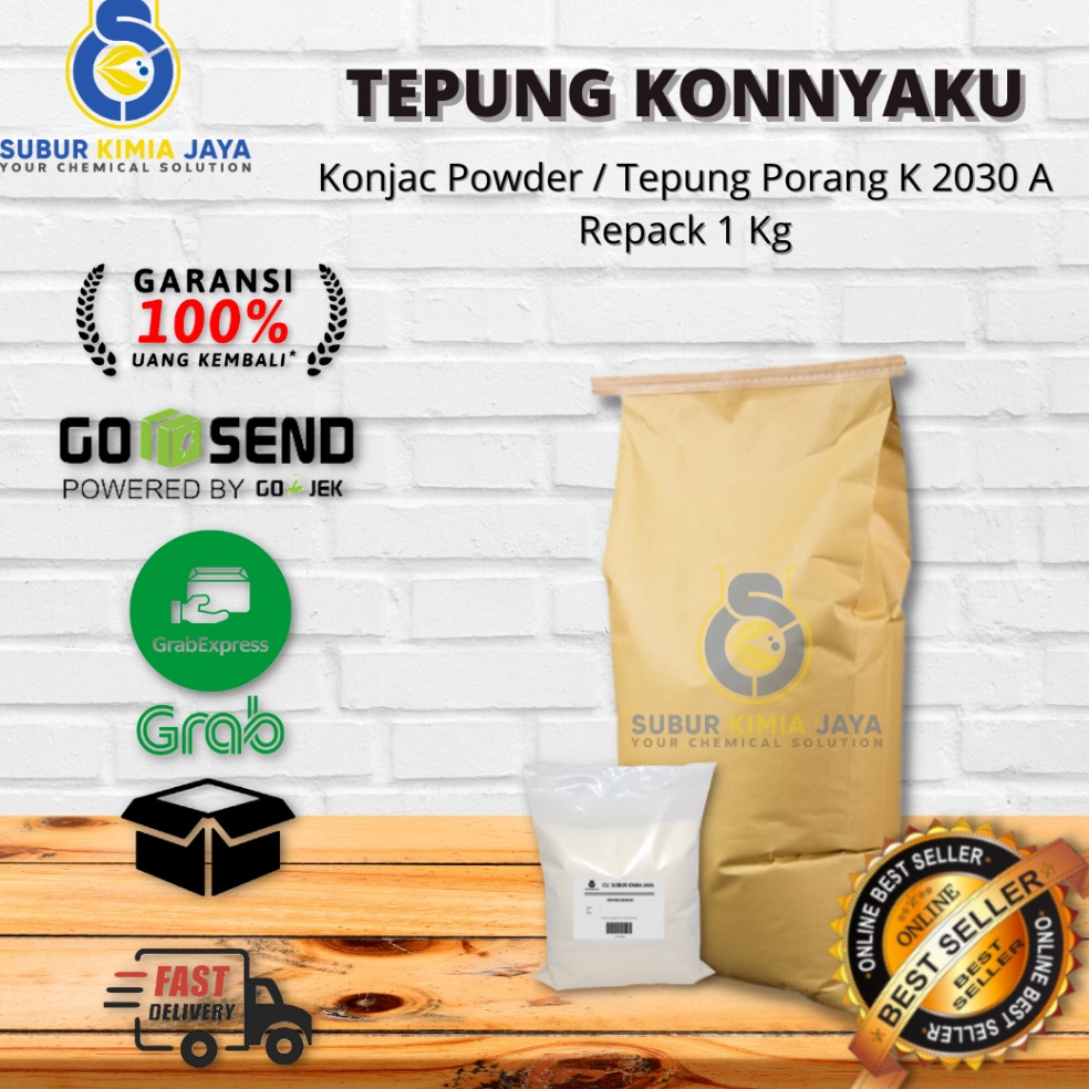 

HVK949 Stok terbaru Tepung Konnyaku Konjac Powder Konjak Flour 1 Kg