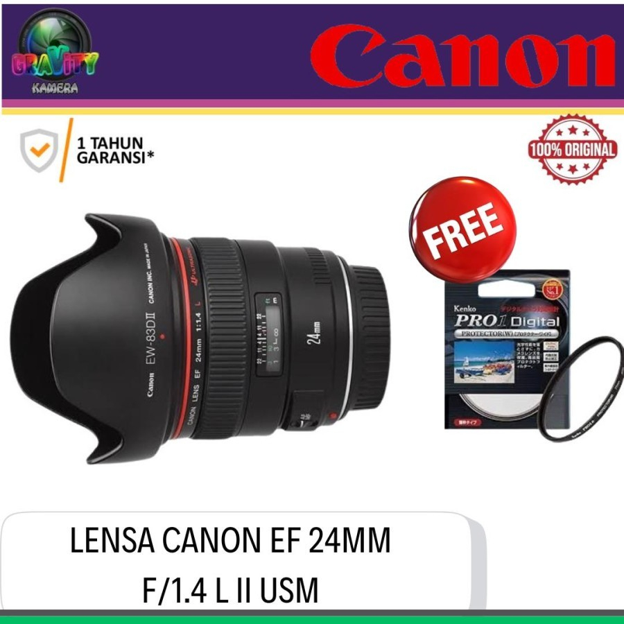 CANON EF 24MM F/1.4 L II USM / LENSA CANON EF24MM F1.4L II USM