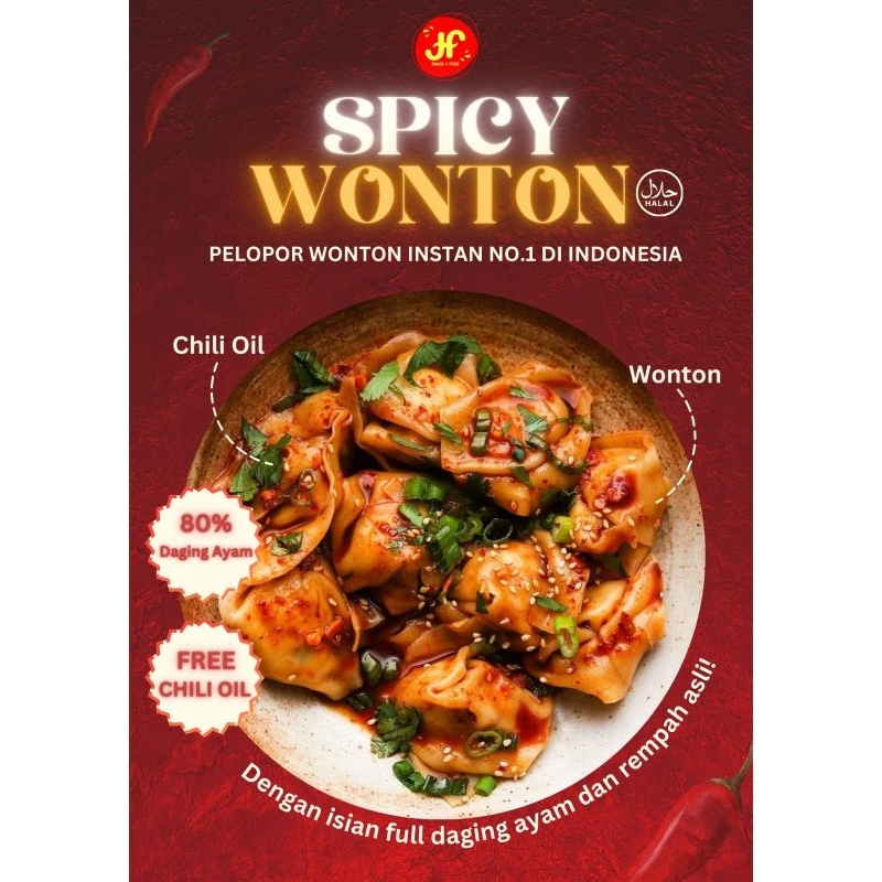 

Wonton JF/ Spicy Wonton JF/ Wonton Viral/ Wonton Rebus/ Pangsit Pedas/ Pangsit Ayam/ Pangsit Viral