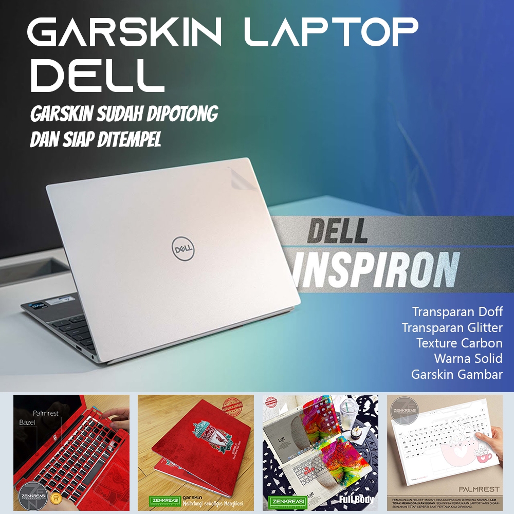 Garskin Laptop untuk Dell Inspiron | Garskin Laptop FullBody | Skin Laptop Protector | Garskin Trans