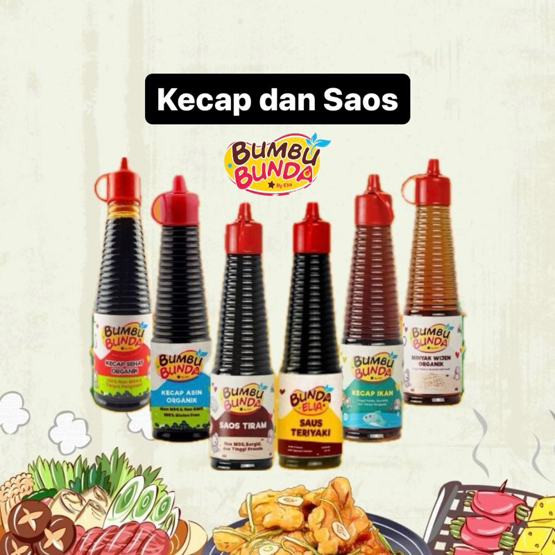 

Bumbu Bunda by Elia Kecap Saos Minyak Wijen MPASI Non MSG