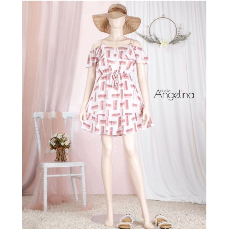 Preloved Atelier Angelina Emily Dress Blooming Patchwork Pink size Medium