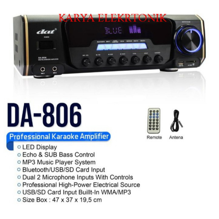 Power Amplifier Dat Da806 / Da 806 Original DAT
