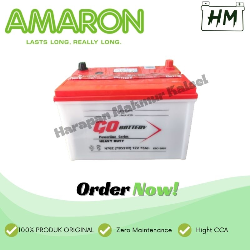 AKI BASAH N 70 Z / GO BATTERY 75D31R, 75 AH