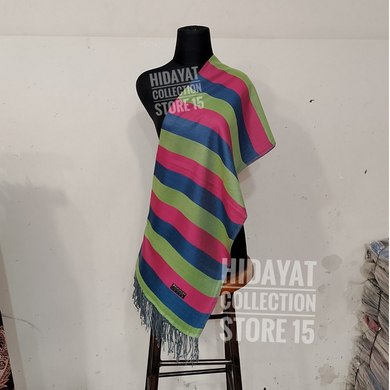 Syal Pashmina Warna Warni Salur Cewe dan Cowo || Selendang || Scarf || Shawl || Hijab pashmina || Ph