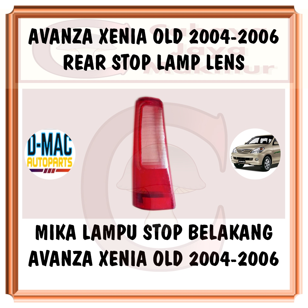 PCS Mika Kaca Lampu Stop Lamp Rem Sein Sen Belakang Toyota Avanza Daihatsu Xenia Old Lama 2004 2005 