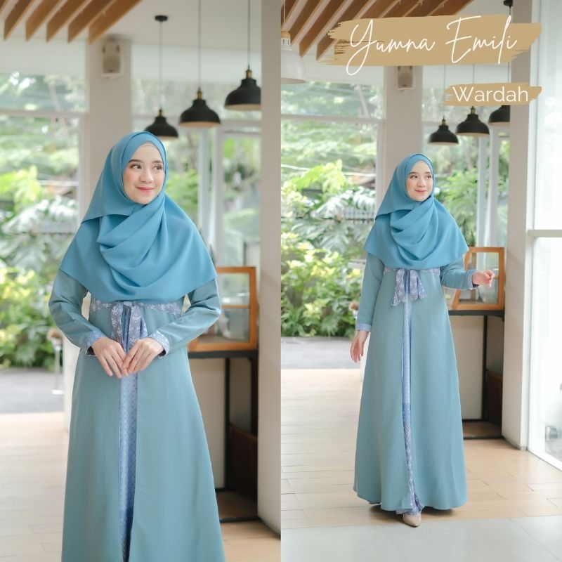 Baju Muslim Gamis Yumna Edisi Emili Motif Dress-3