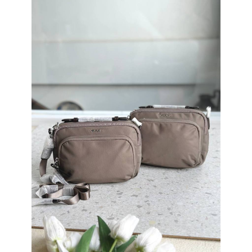 TUMI CLAUDIA CROSSBODY TAUPE