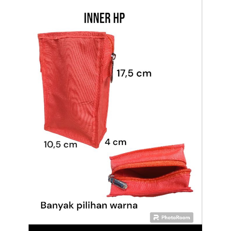 Inner Tas Hp 17 x 10 cm kepala resleting premium untuk rajutan