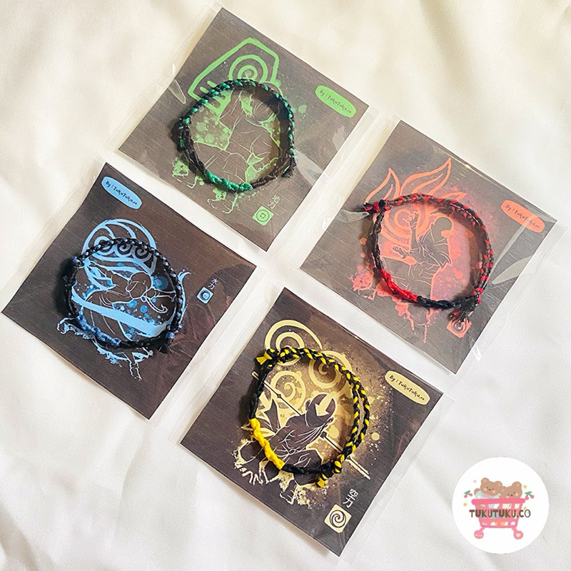Gelang Benang Tali Anyaman Handmade Avatar The Last Airbender | Gelang Anime Avatar The Last Airbend