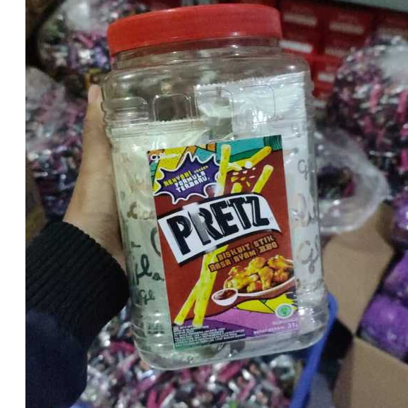 

snack PRETZ lospack kemasan toples isi 515gram