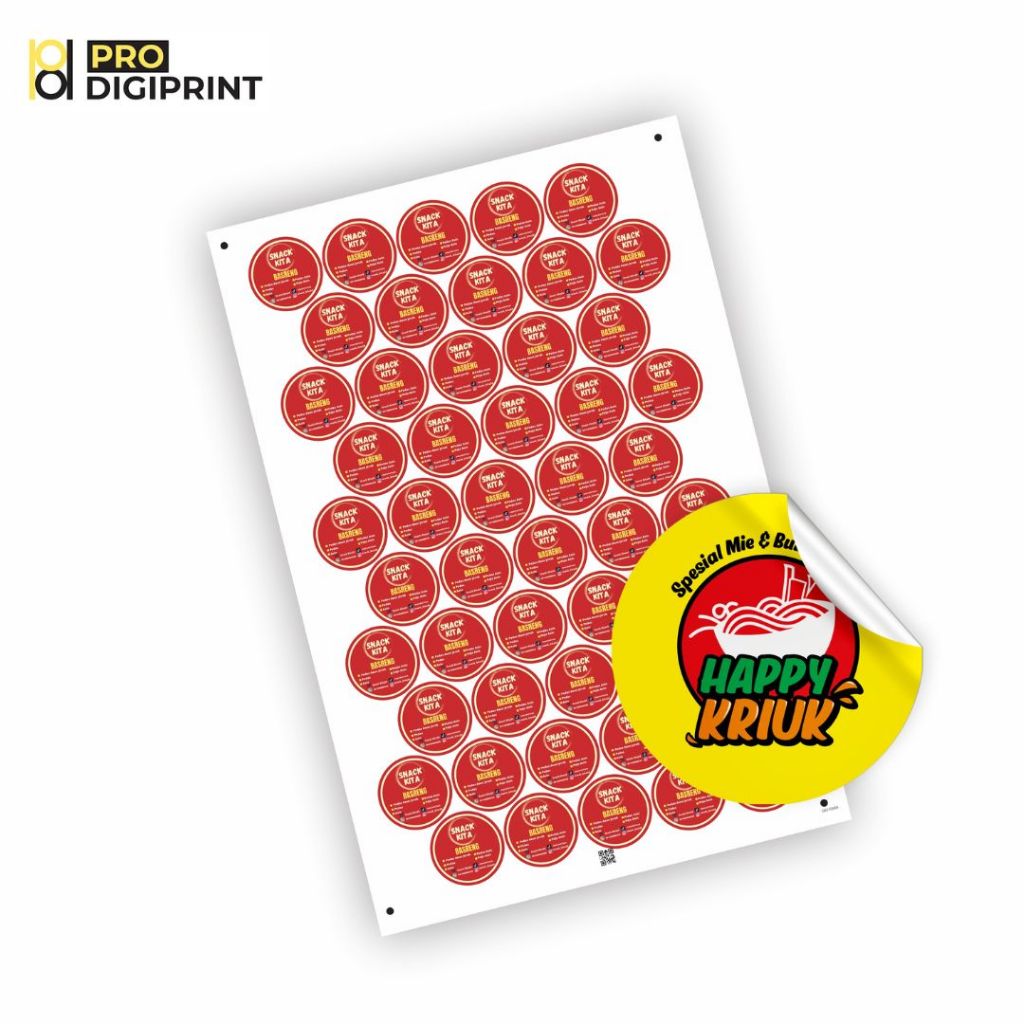 

stiker logo makanan UMKM sudah termasuk cutting / potong pola sesuai pesanan