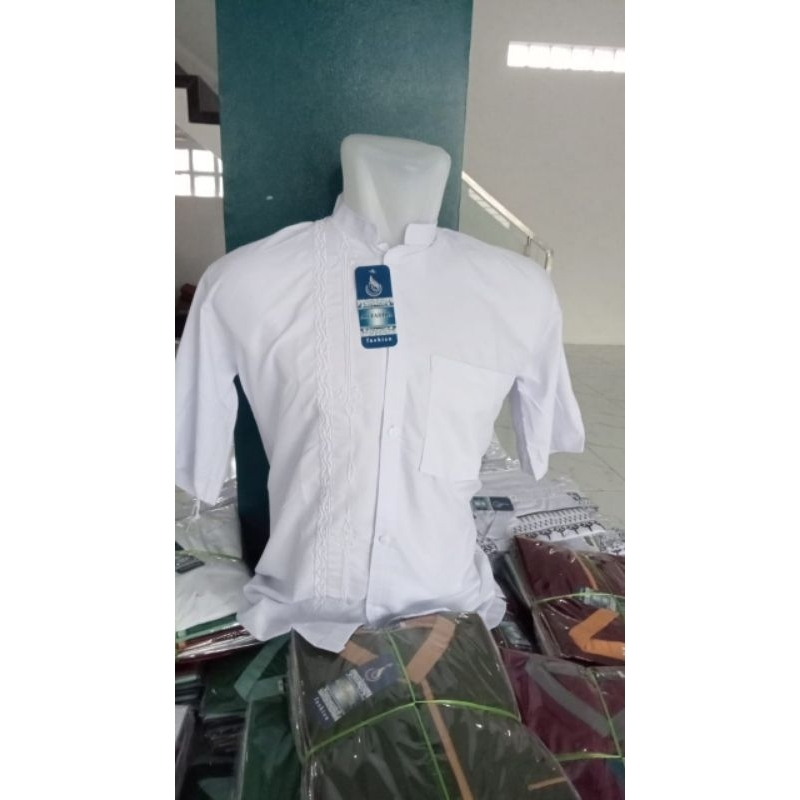 baju Koko putih pendek 20 pcs atau 1 kodi, baju Koko bagus, baju Koko murah, baju Koko adem, baju Ko