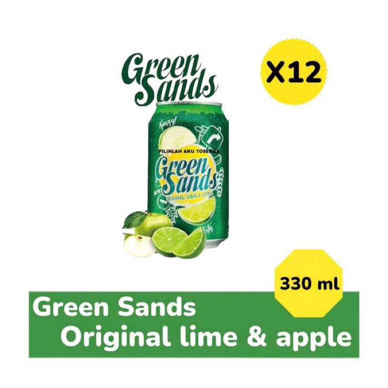 

GREEN SANDS ORIGINAL Lime & Apple KALENG 330 ml - ( HARGA 12 Kaleng )